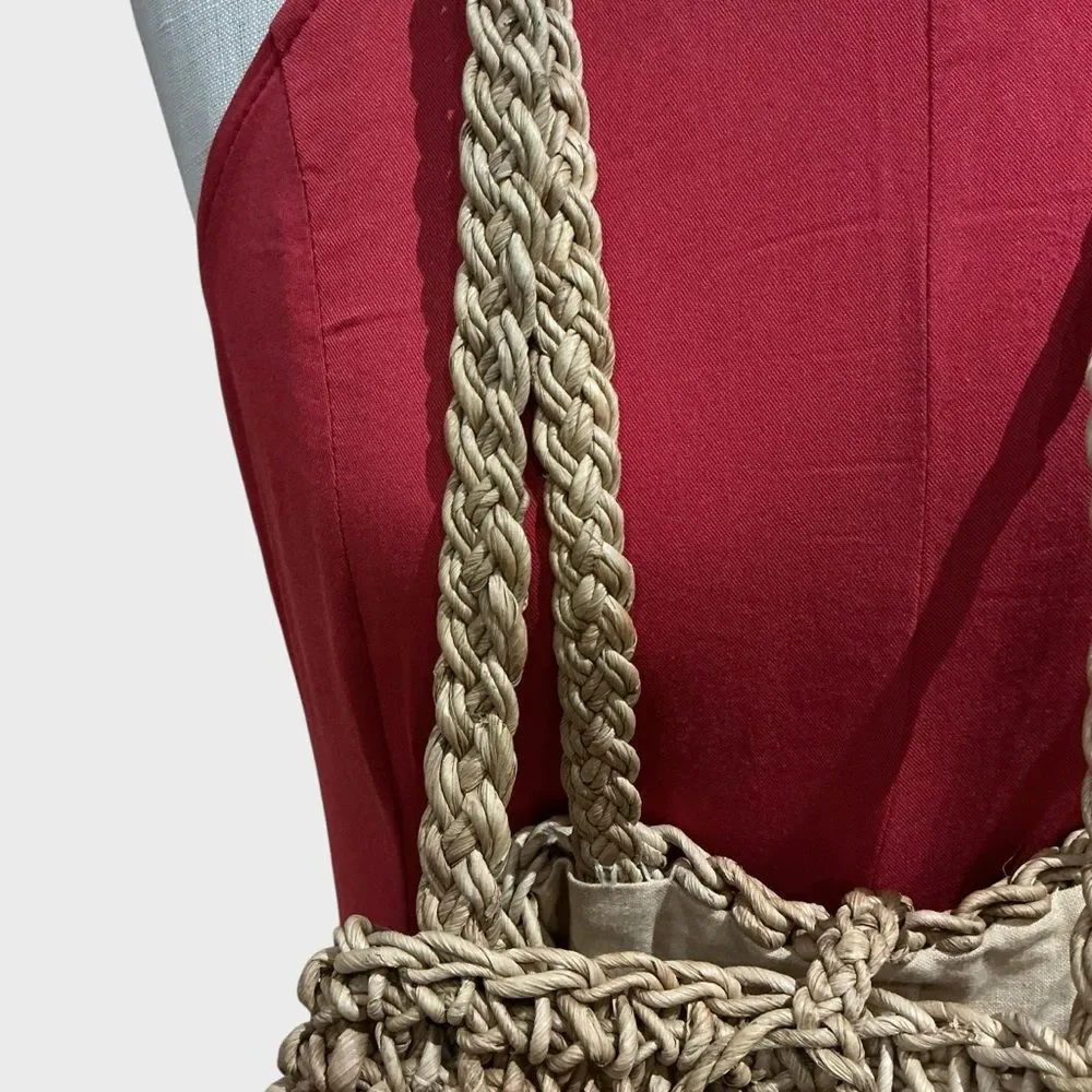 Jute Tote Hobo Bag Purse